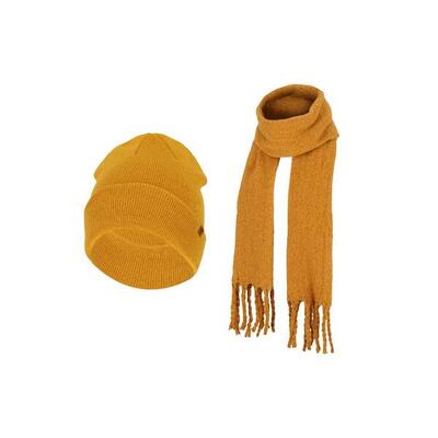 Fashion winterset sjaal & muts paars one size