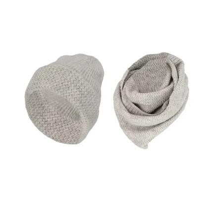 Ensemble bonnet + écharpe-col-col rose clair pour fille taille unique