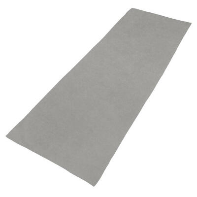 Premium yoga mat handdoek - anti-slip - 183 x 61 cm - natural grey