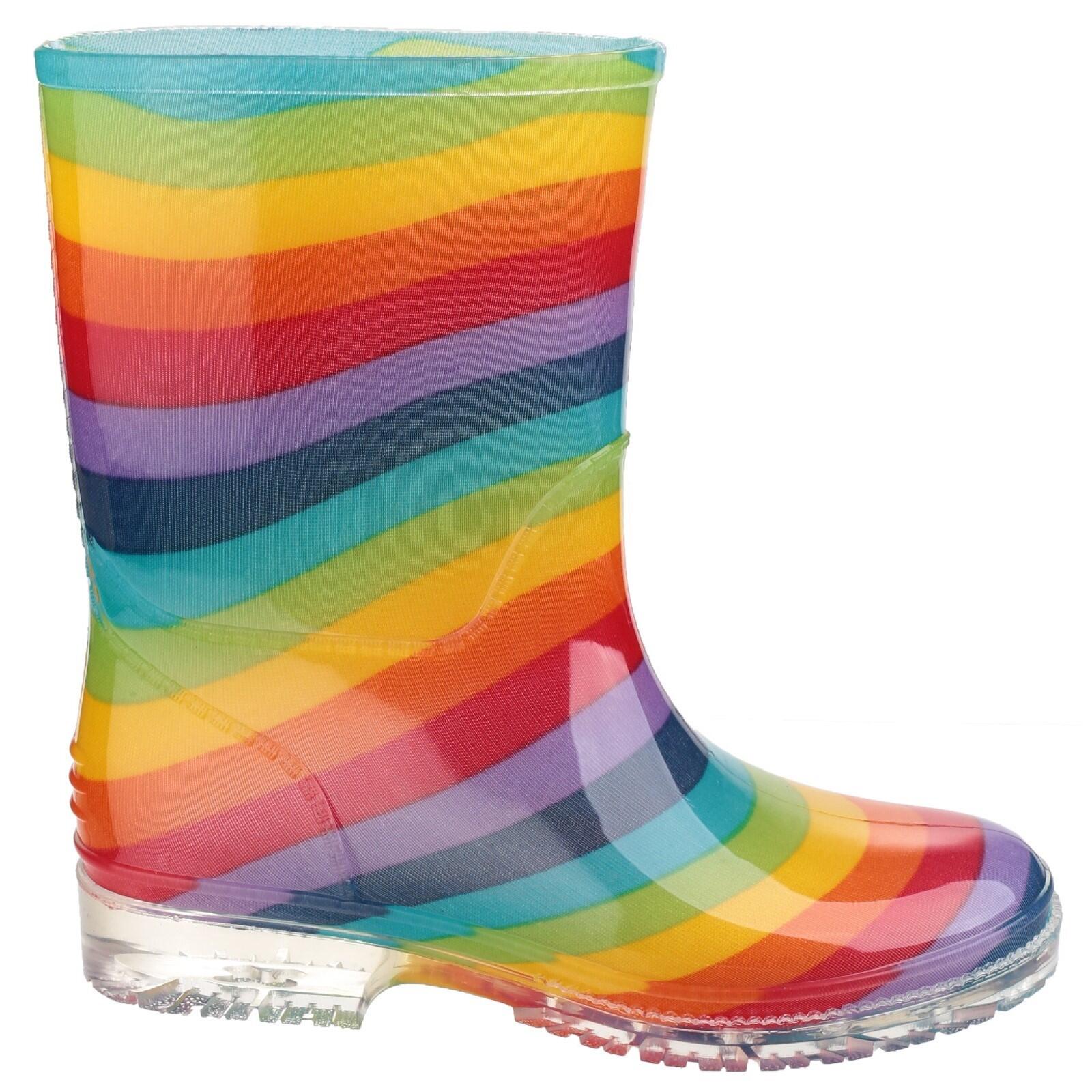 PVC Jnr Childrens Wellingtons MULTI-COLOUR 1/7