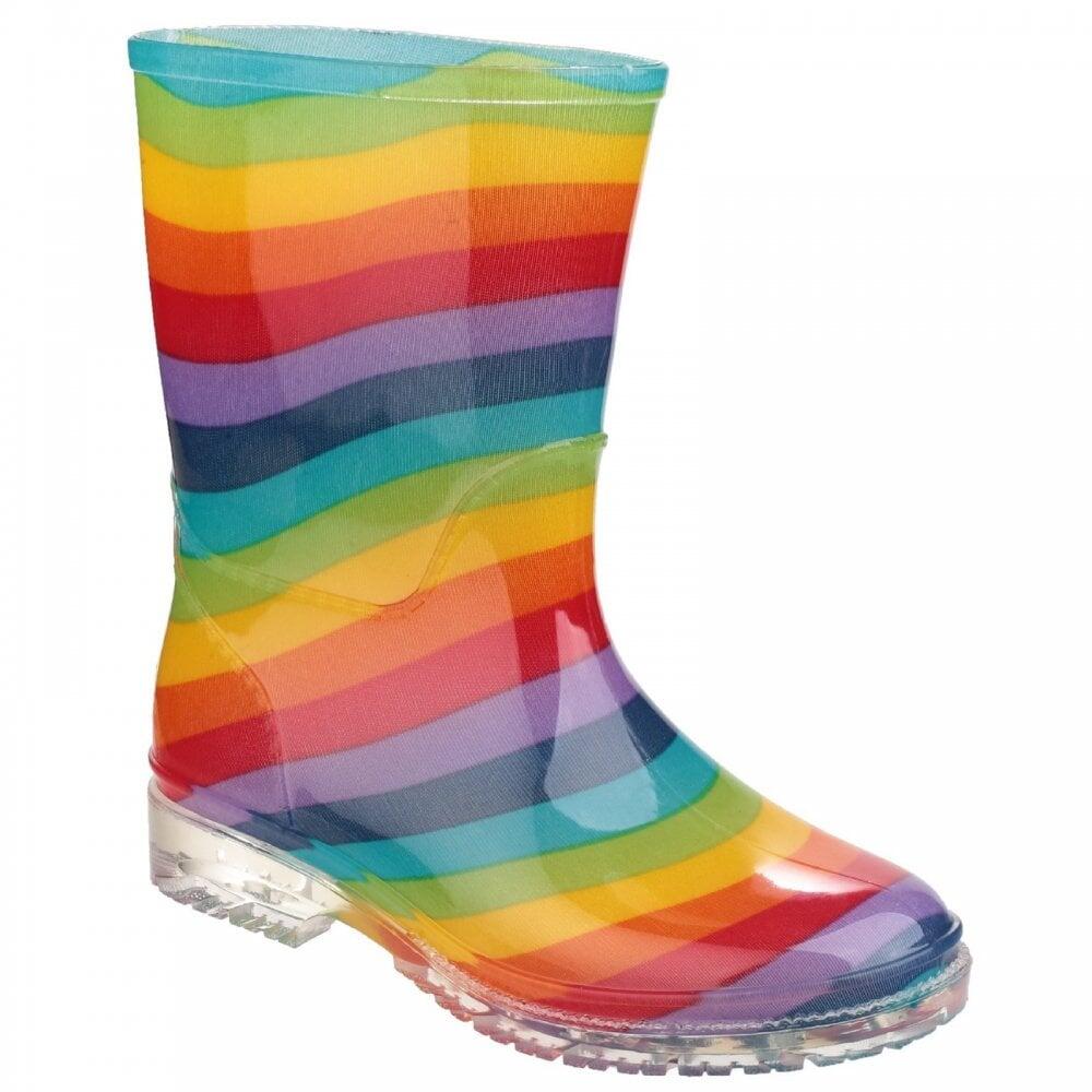 PVC Jnr Childrens Wellingtons MULTI-COLOUR 6/7