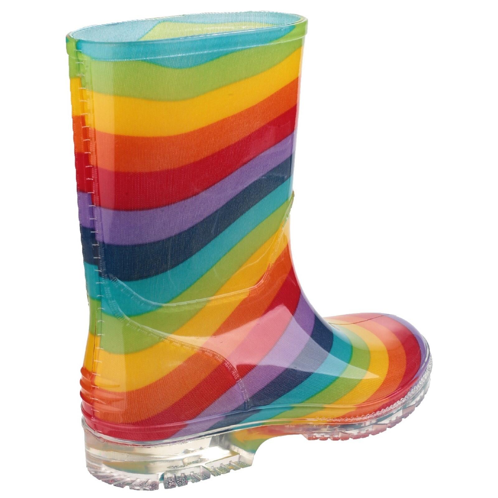 PVC Jnr Childrens Wellingtons MULTI-COLOUR 3/7