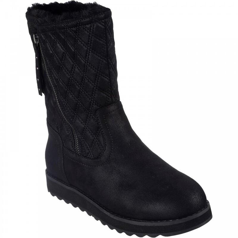Botas Mujer Skechers 167675_BBK Negras Resistentes al Agua con Cremallera