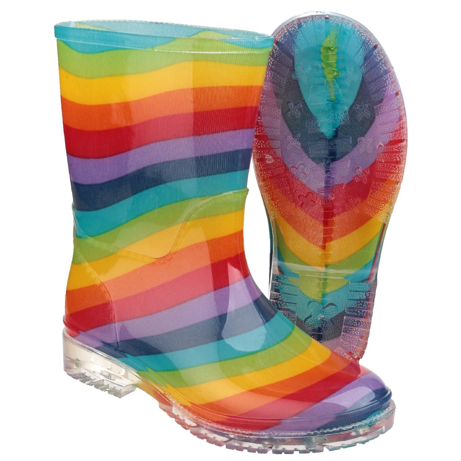 PVC Jnr Childrens Wellingtons MULTI-COLOUR 4/7