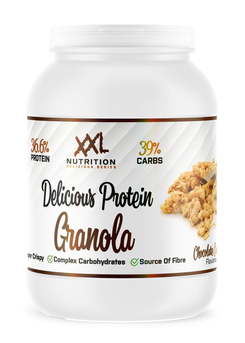 XXL NUTRITION Delicious Protein Granola - Krokante Muesli - Chocolade Caramel - 450 gram