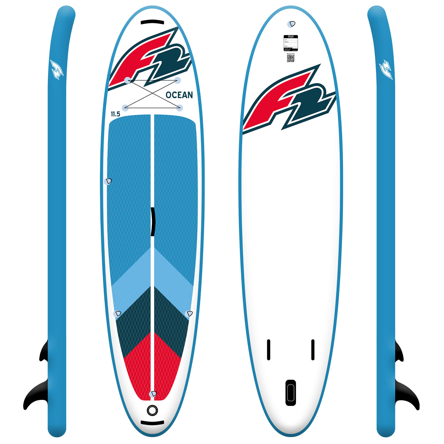 F2 F2  Stand up Paddle Board OCEAN LTD SUP Board Only 11,5  Rot 2024/2025