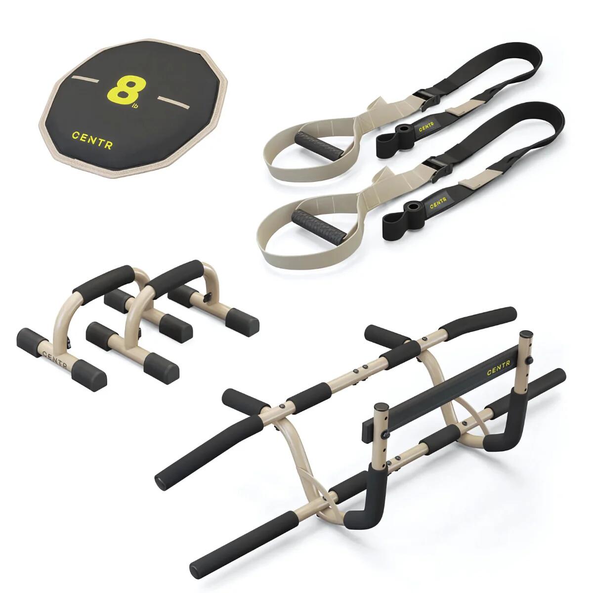 Centr - Kit De Musculation - Barre De Traction - Beige|noir - Taille Unique - Decathlon
