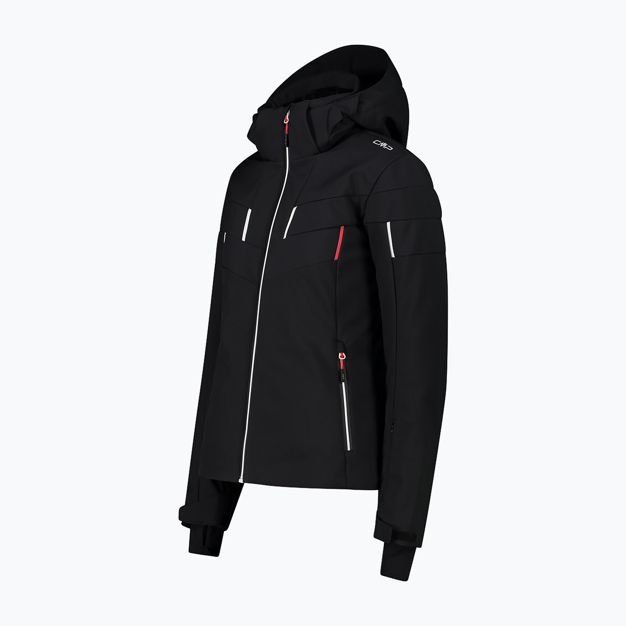 Dames Softshell Gevoerde Ski Jas met Capuchon CMP 3/4