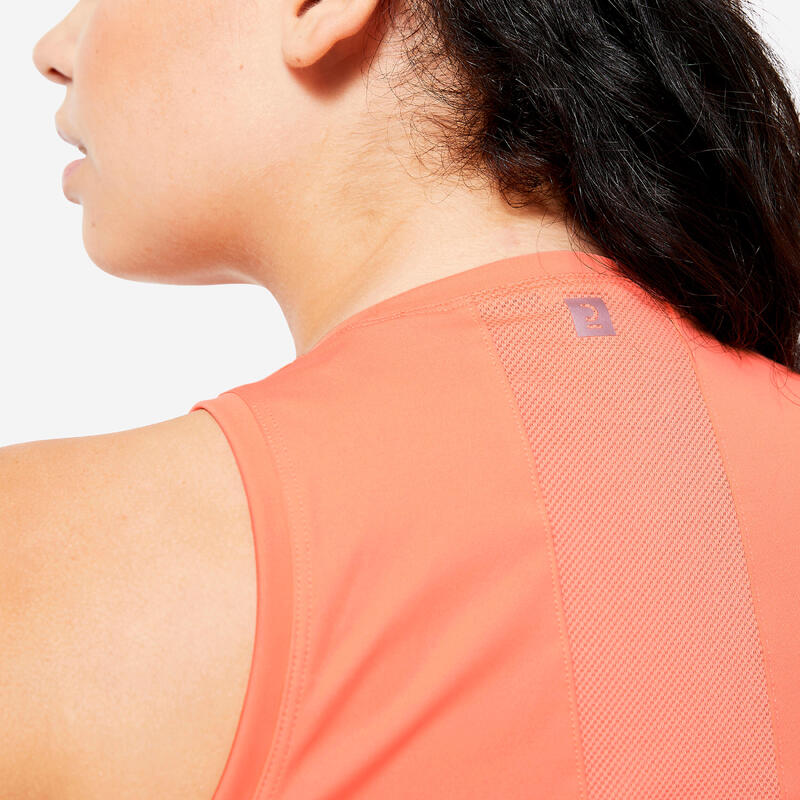 Seconde vie - Débardeur droit fitness cardio Femme Corail - BON