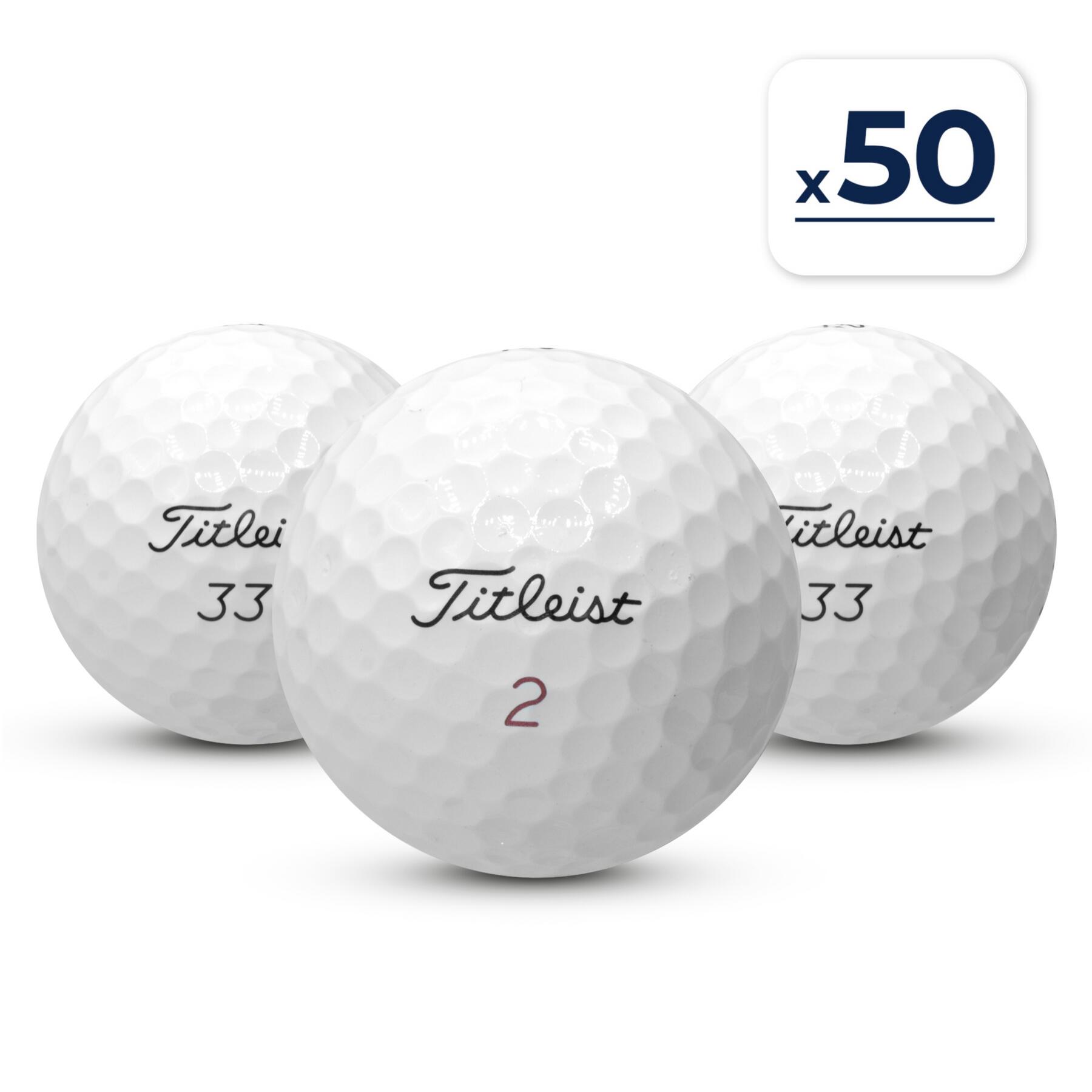 TITLEIST Seconde vie - 50 Balles de Golf Mix -A/B- Trés Bon état