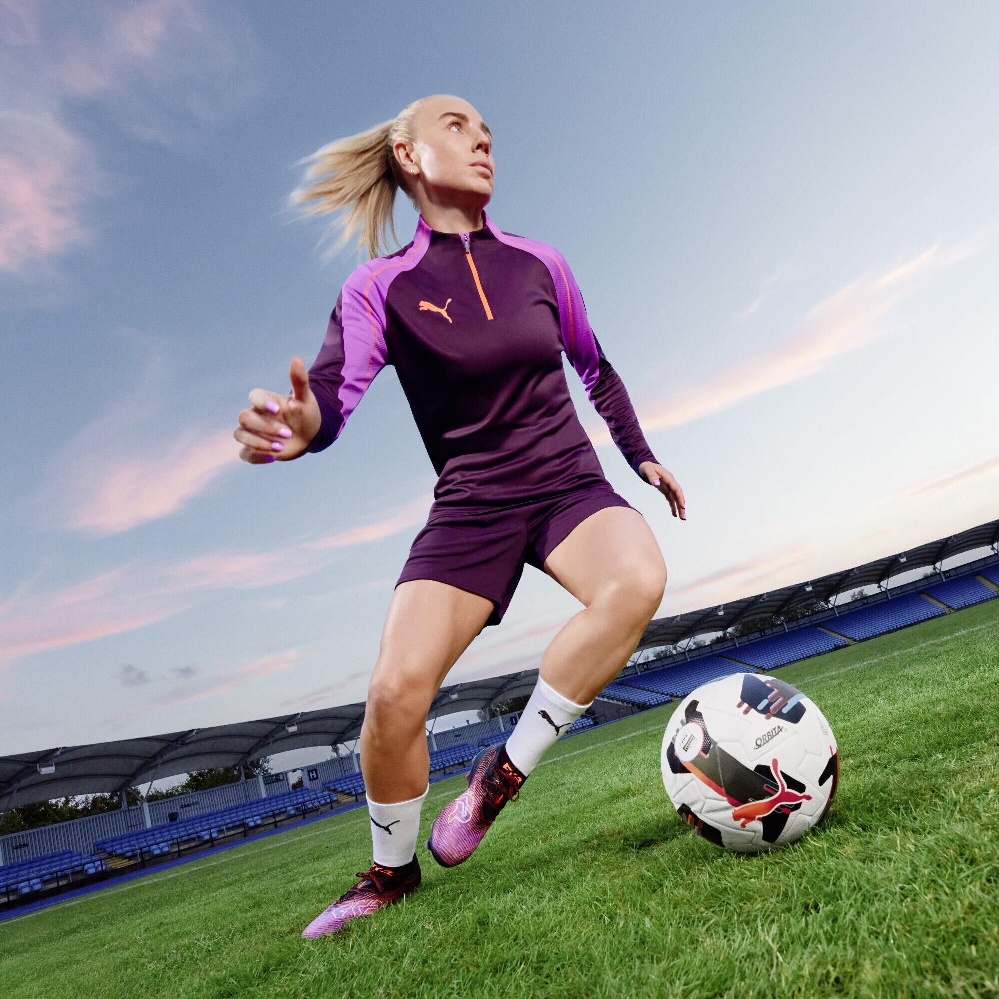 Shorts da calcio IndividualBLAZE da donna PUMA Midnight Plum Purple 5/7
