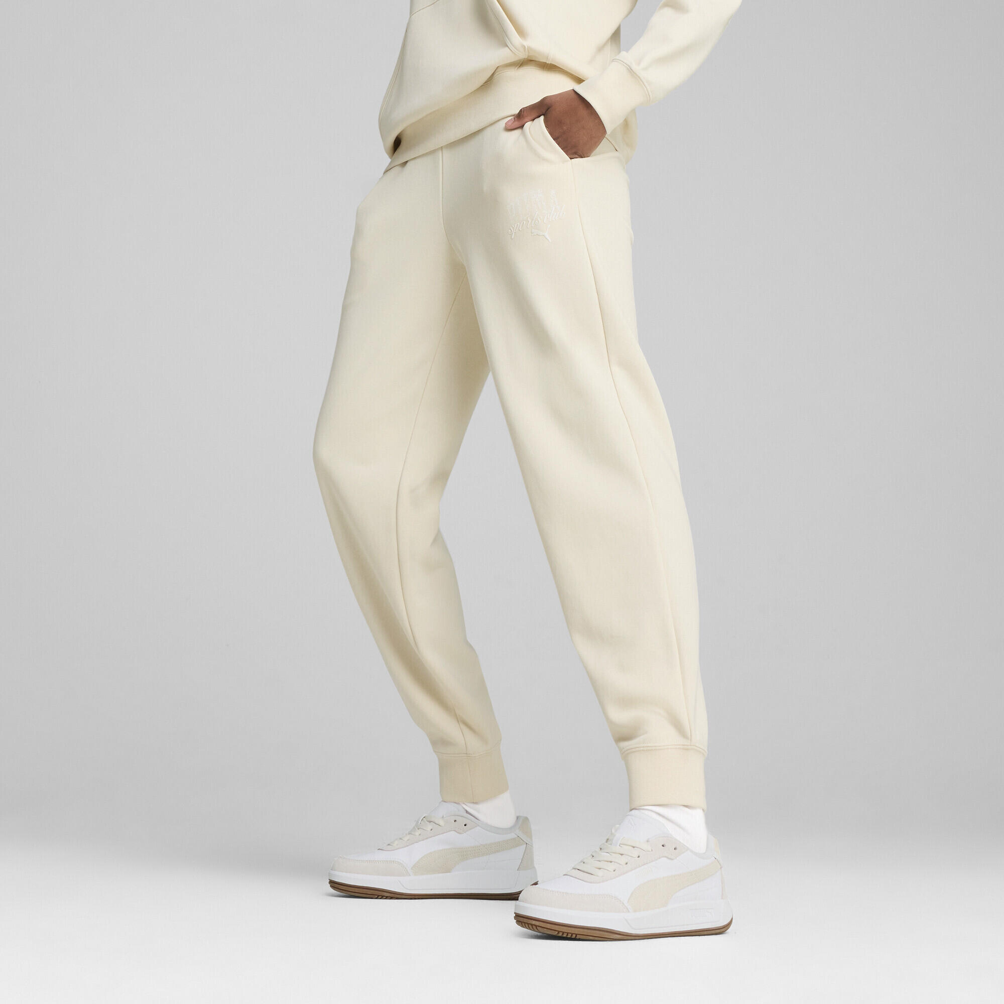 Damskie wygodne spodnie dresowe PUMA CLASS PUMA Alpine Snow White 2/7