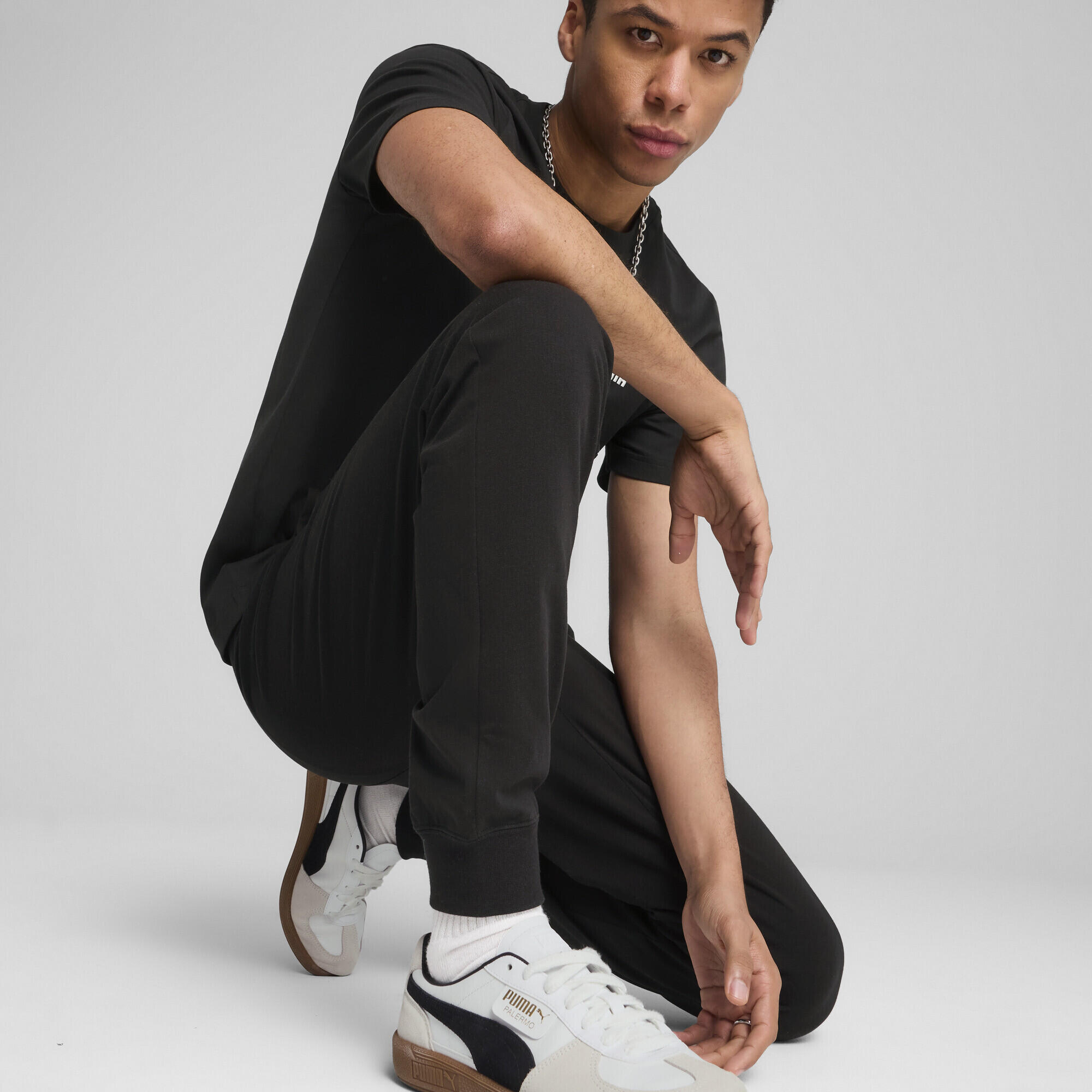 Pantaloni in felpa con logo Essentials N. 1 da uomo PUMA 3/7