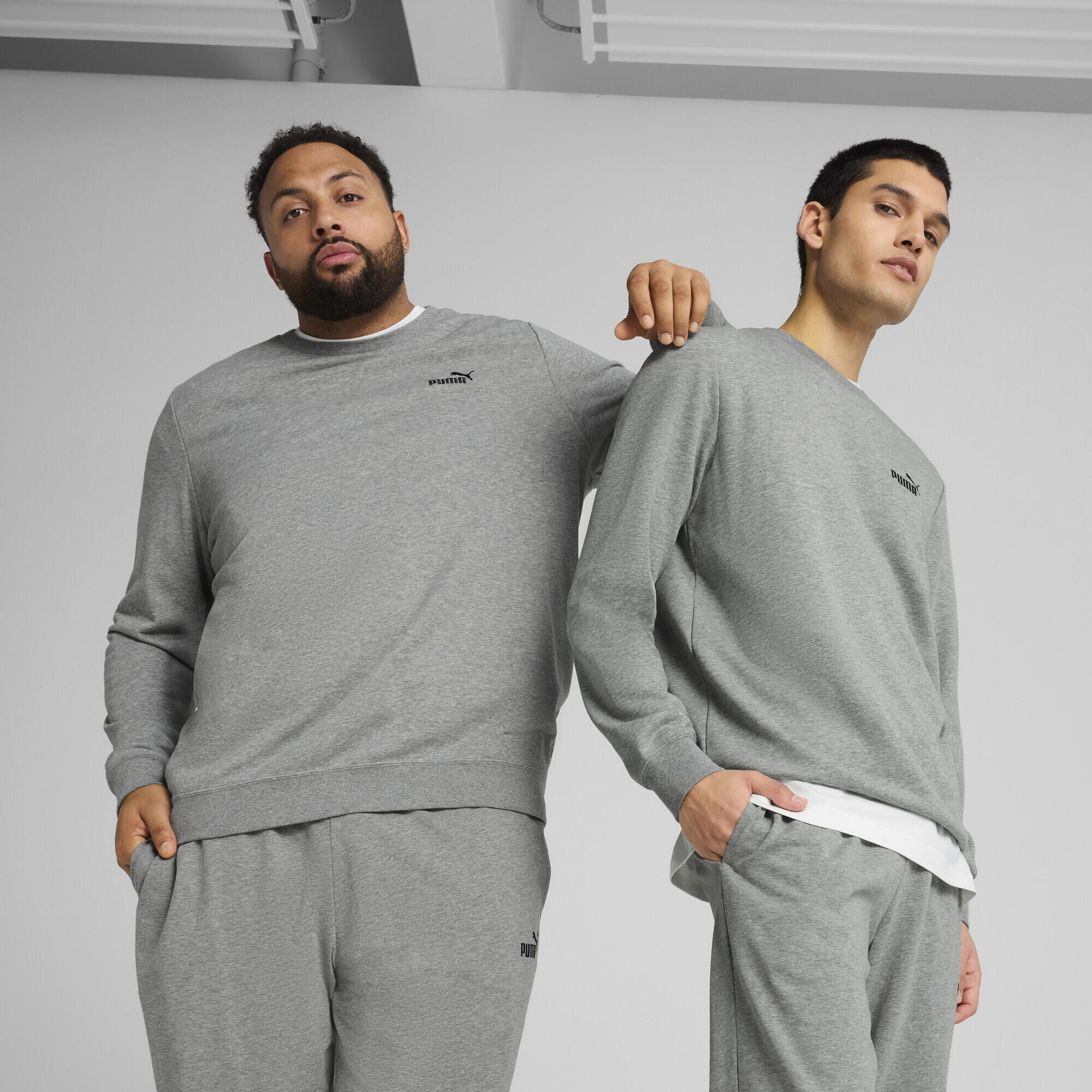 Pull ras du cou à petit logo N° 1 Essentials Homme PUMA Medium Gray Heather 2/7