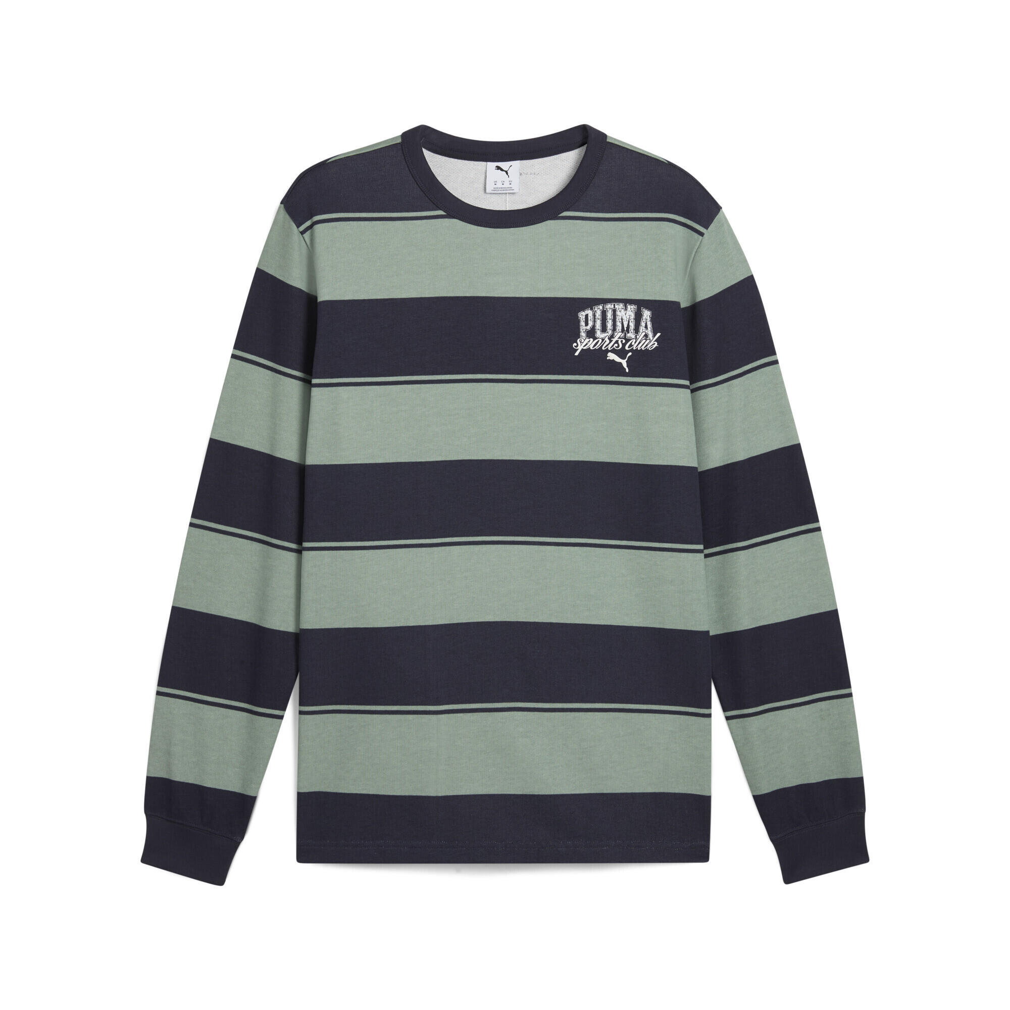PUMA Class gestreepte crewtop voor heren PUMA Green Moon 5/7