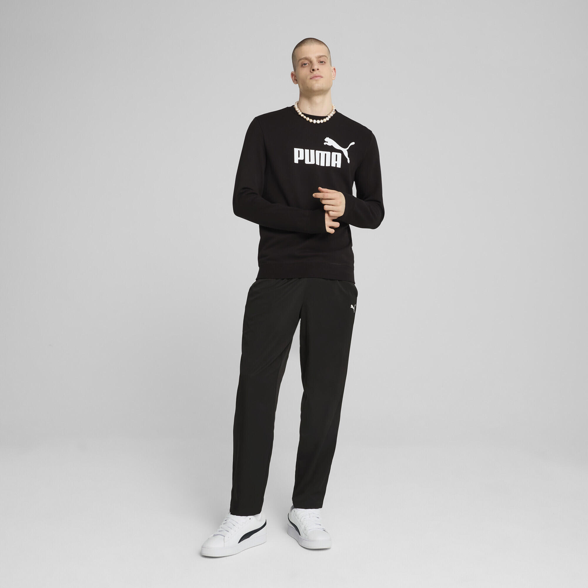 Pull ras du cou à logo N° 1 Essentials Homme PUMA Black 6/7