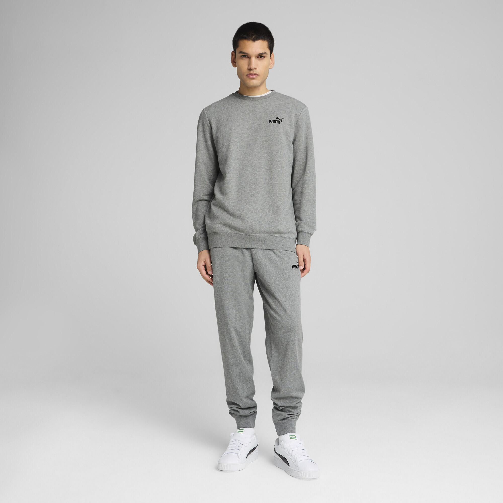 Pull ras du cou à petit logo N° 1 Essentials Homme PUMA Medium Gray Heather 6/7