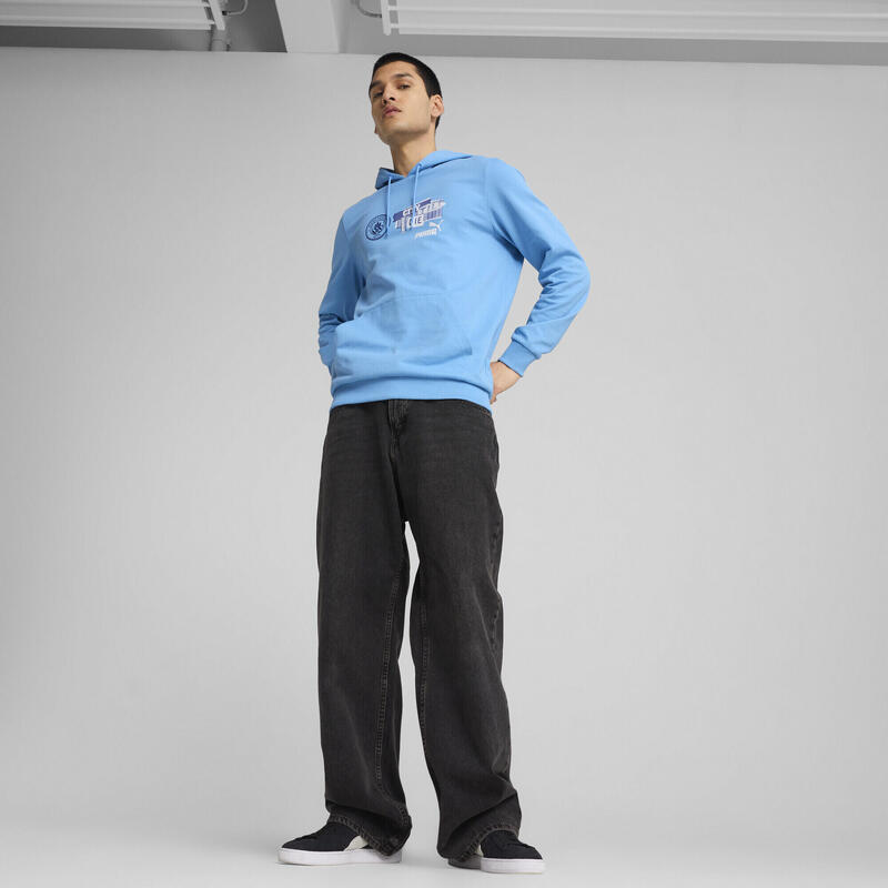 Manșoane de compresie alergare bărbați ftblNRGY Hoodie PUMA Team Light Blue