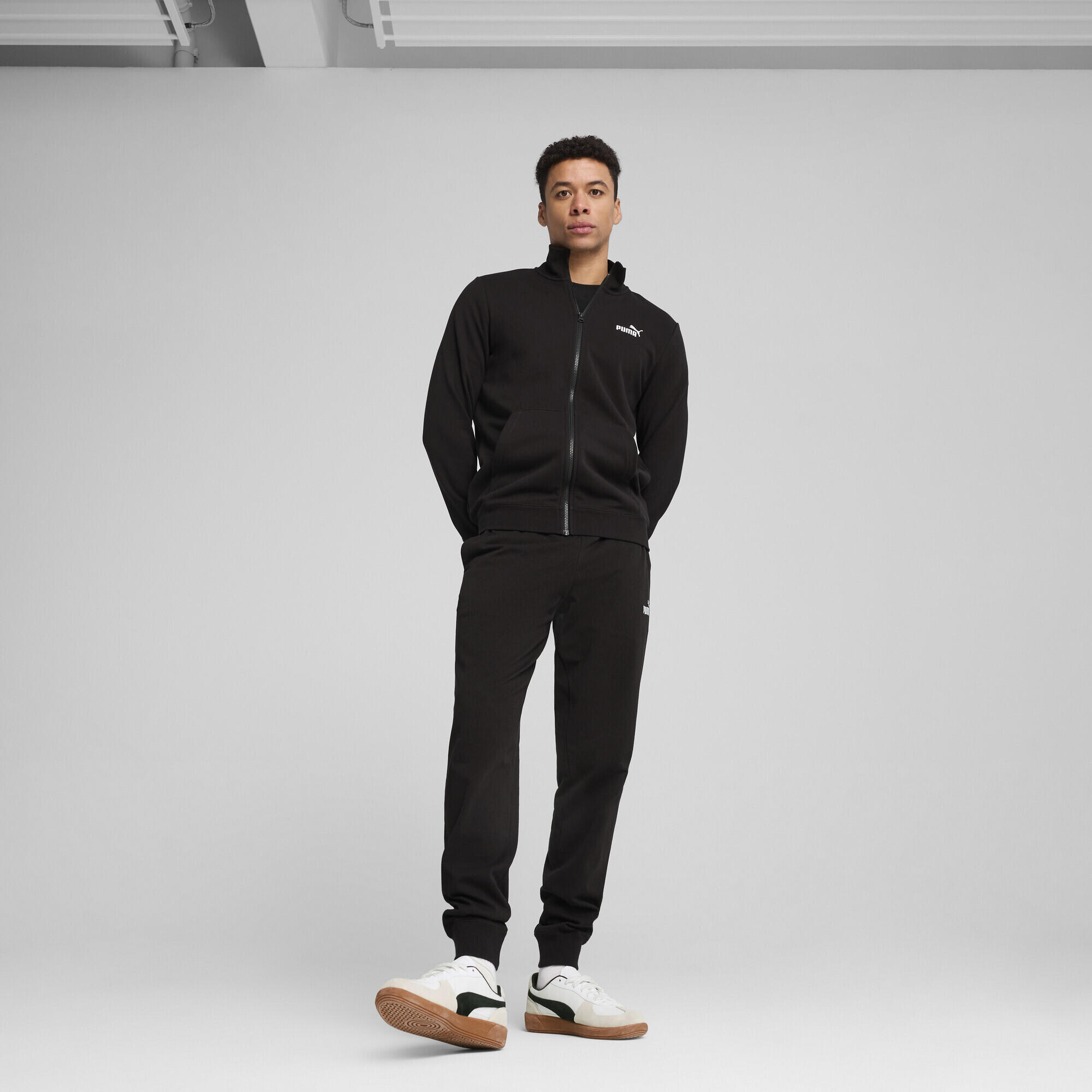Giacca da corsa con logo Essentials N. 1 da uomo PUMA Black 4/7