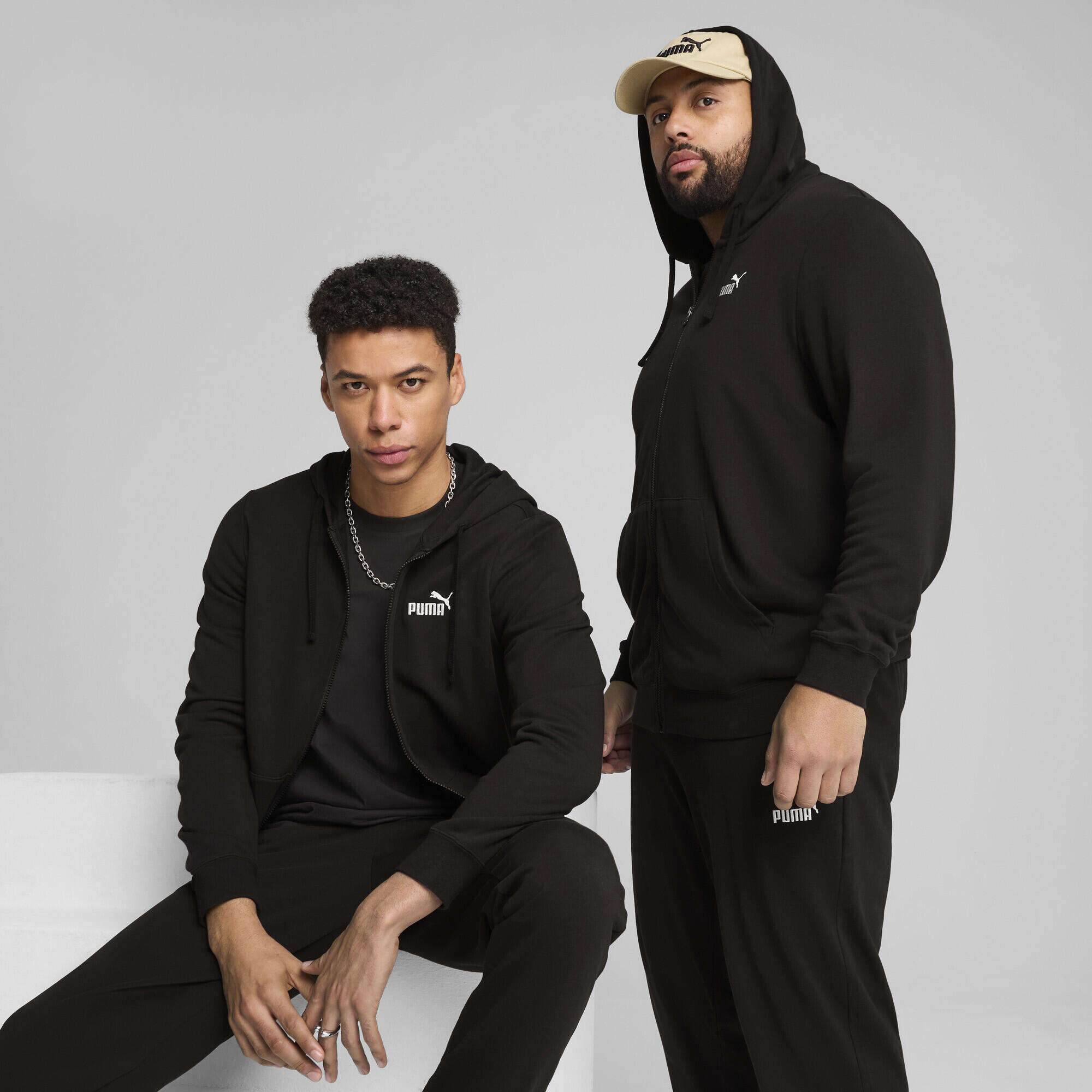 Hoodie zippé avec logo N° 1 Essentials Homme PUMA Black 2/7