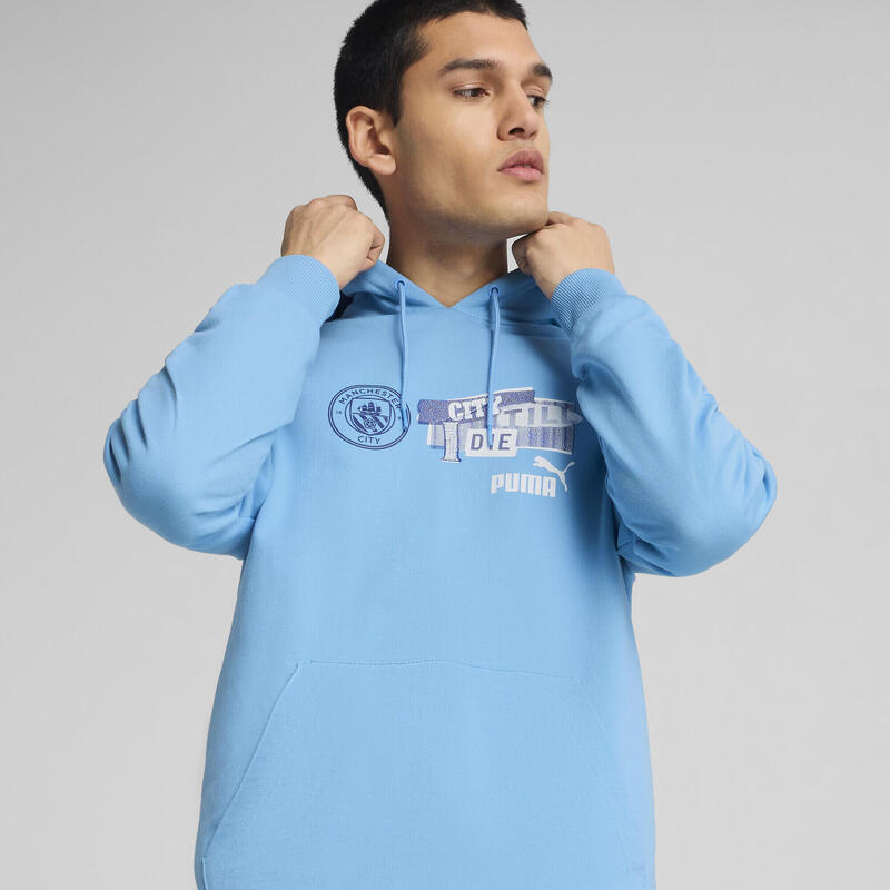 Manșoane de compresie alergare bărbați ftblNRGY Hoodie PUMA Team Light Blue