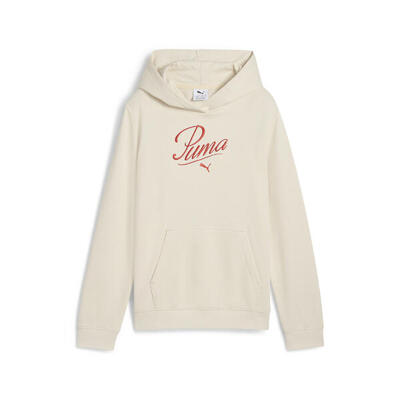 Sudadera con capucha Essentials Script Niño PUMA Alpine Snow White
