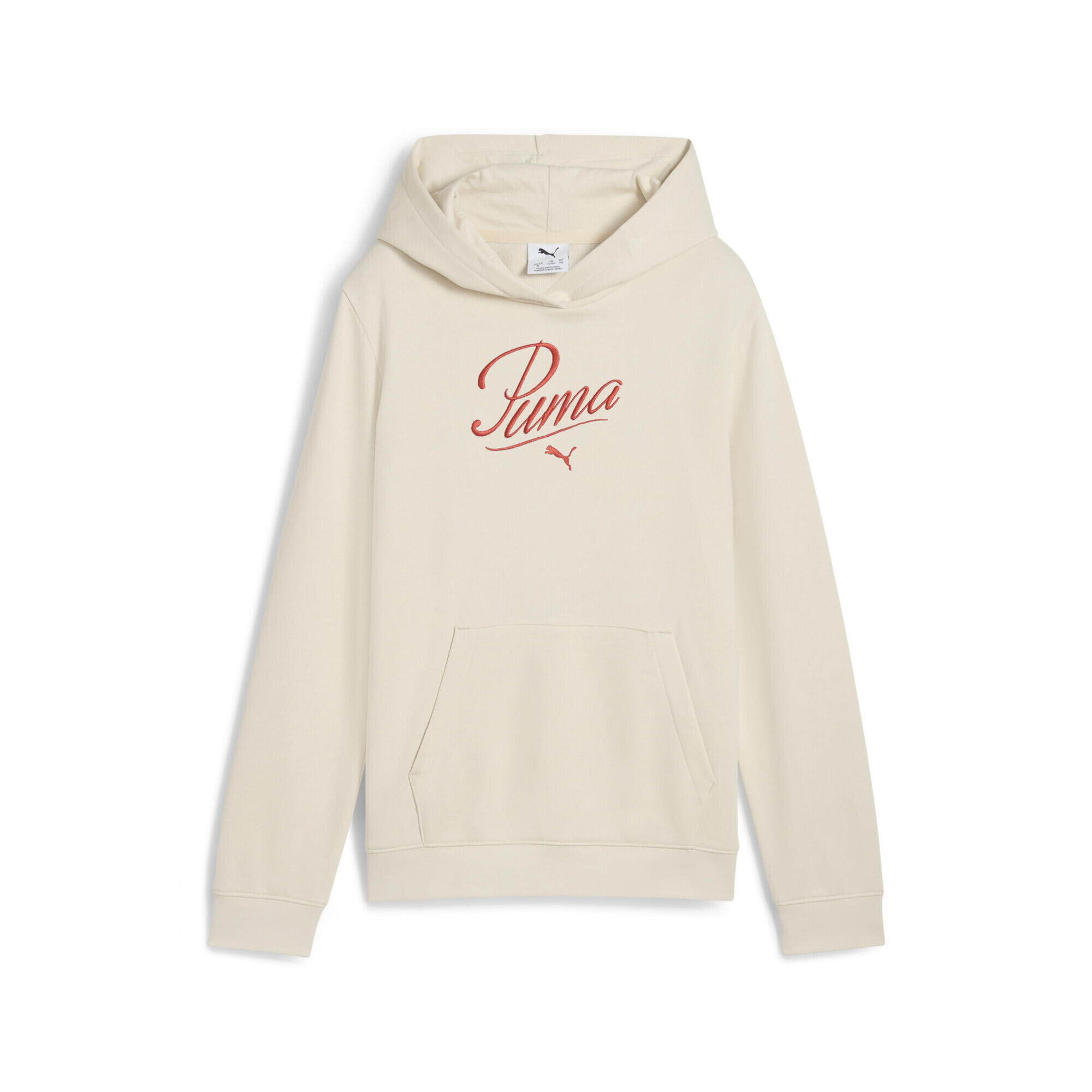 Młodzieżowa bluza z kapturem Essentials Script PUMA Alpine Snow White