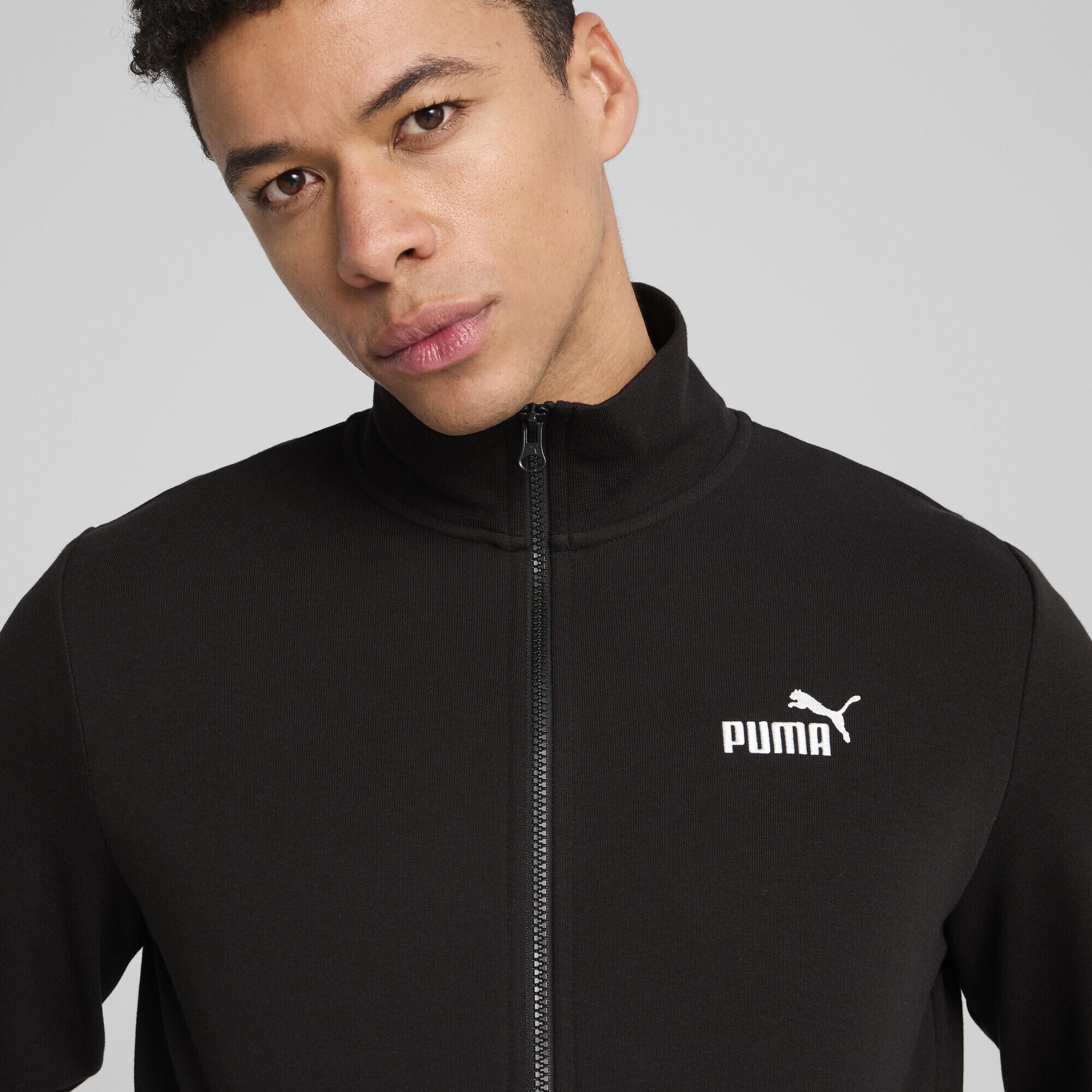 Giacca da corsa con logo Essentials N. 1 da uomo PUMA Black 3/7