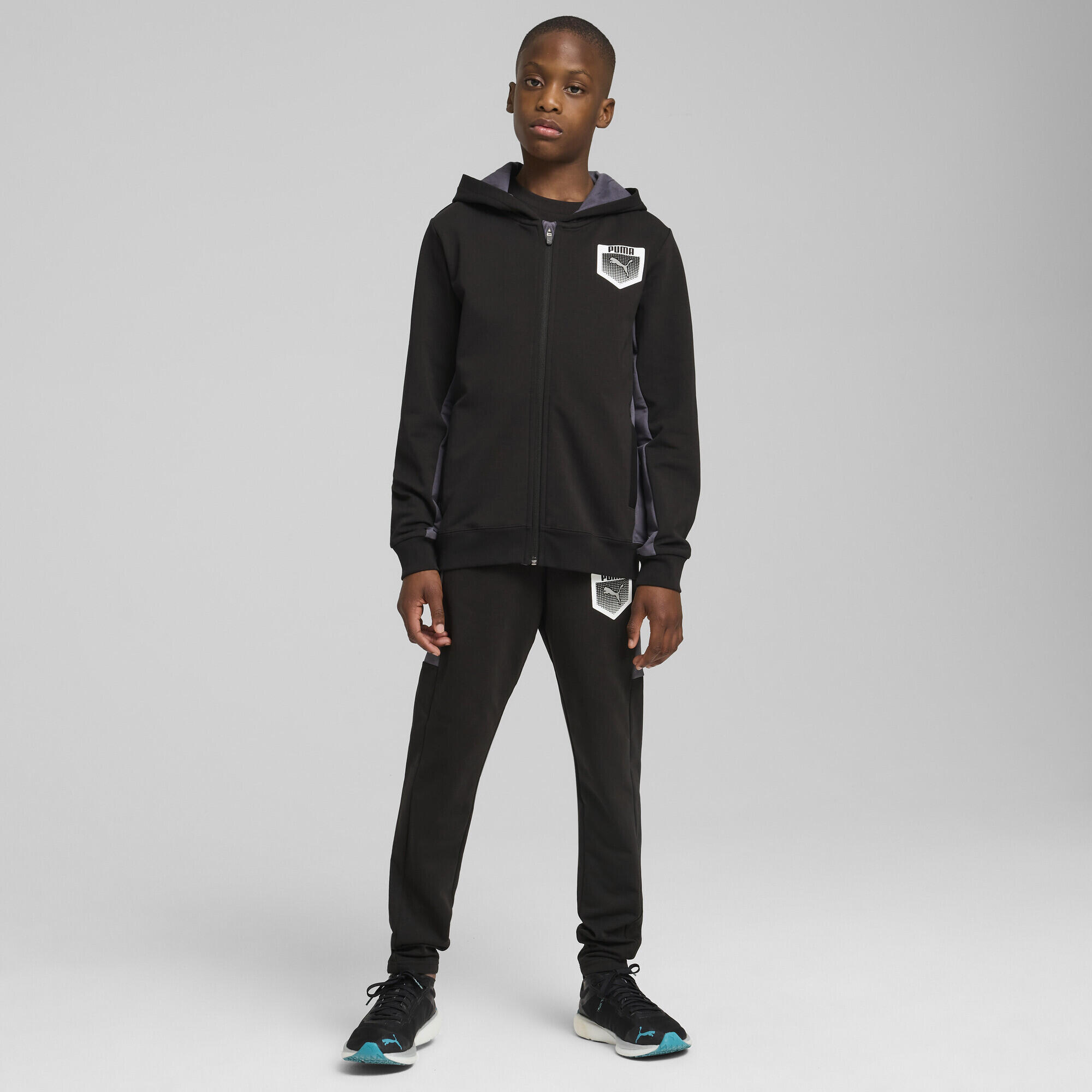 Active Sports hoodie met volledige rits met print voor jongeren PUMA Black 5/7