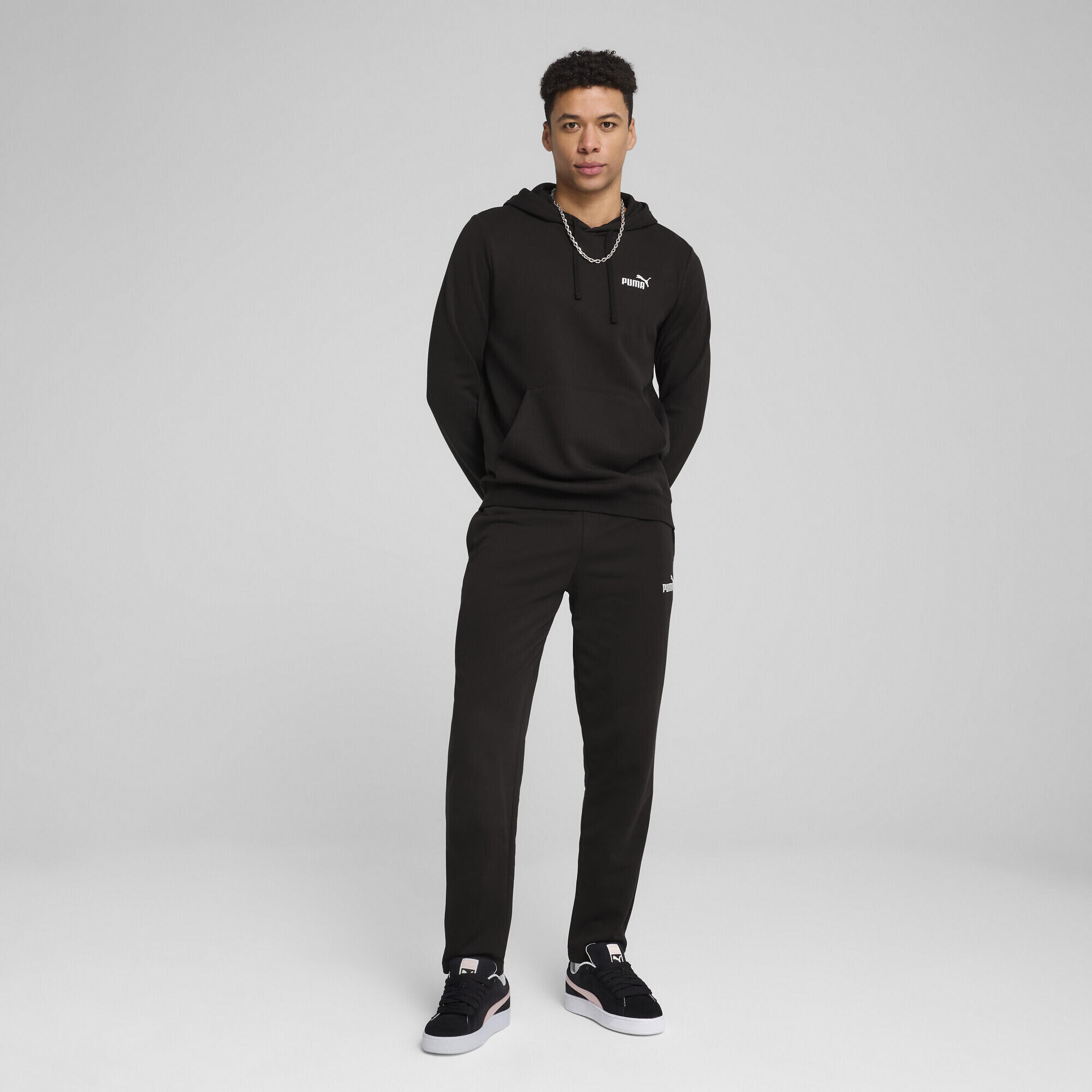 Felpa con cappuccio Essentials con logo piccolo N. 1 da uomo PUMA 6/7