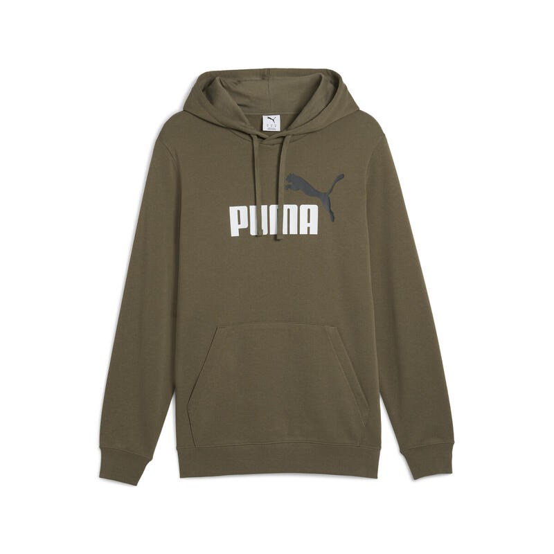 Hoodie avec logo N° 1 bicolore Essentials Homme PUMA Loden Green