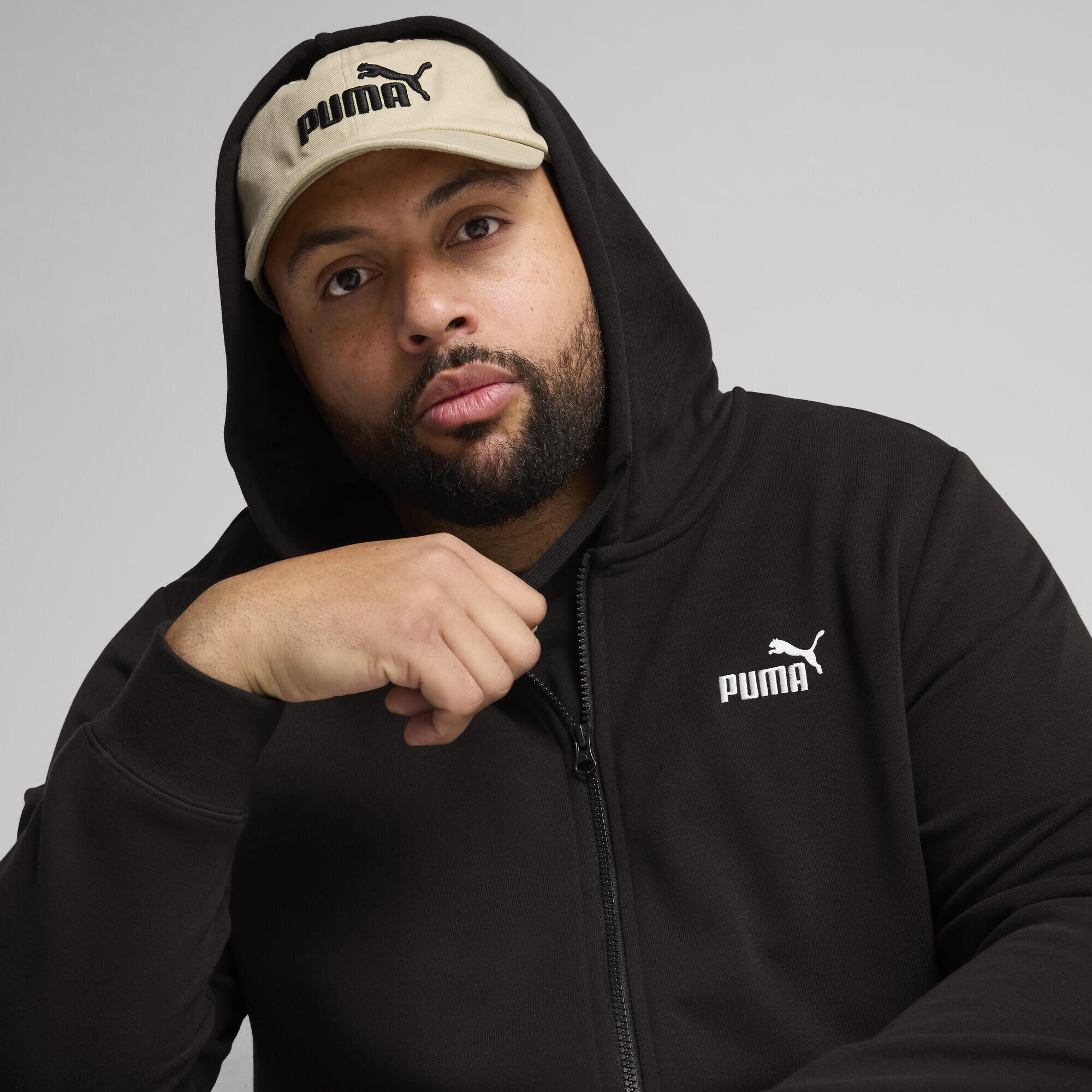Hoodie zippé avec logo N° 1 Essentials Homme PUMA Black 3/7