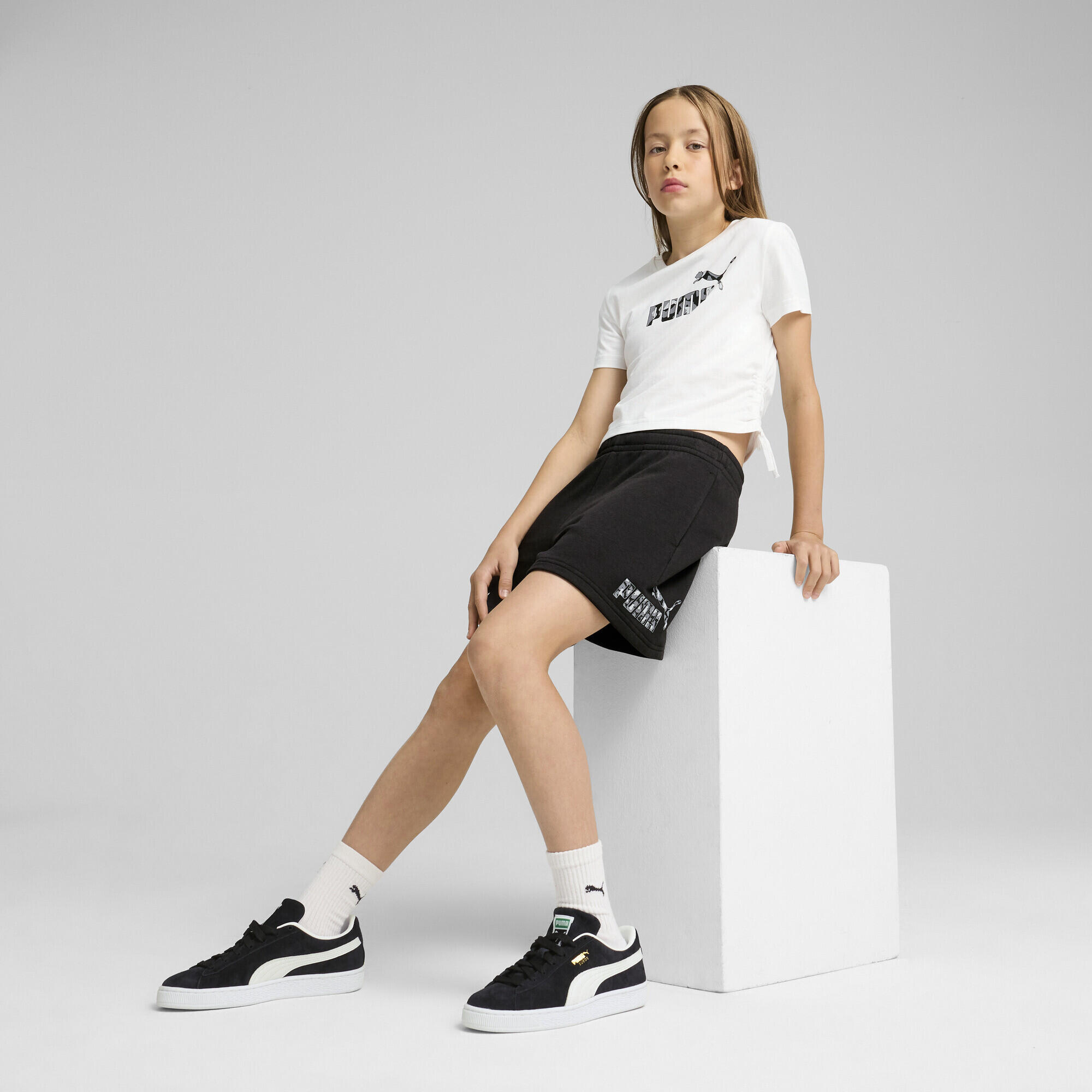 Essentials Animal Logo Infill T-shirt met geknoopt detail voor jongeren PUMA 4/7