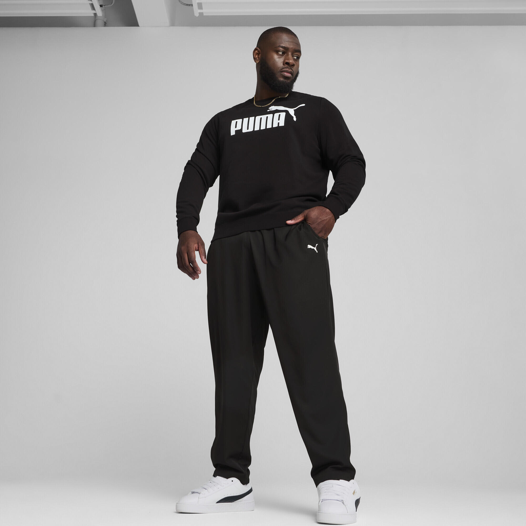 Pull ras du cou à logo N° 1 Essentials Homme PUMA Black 4/7