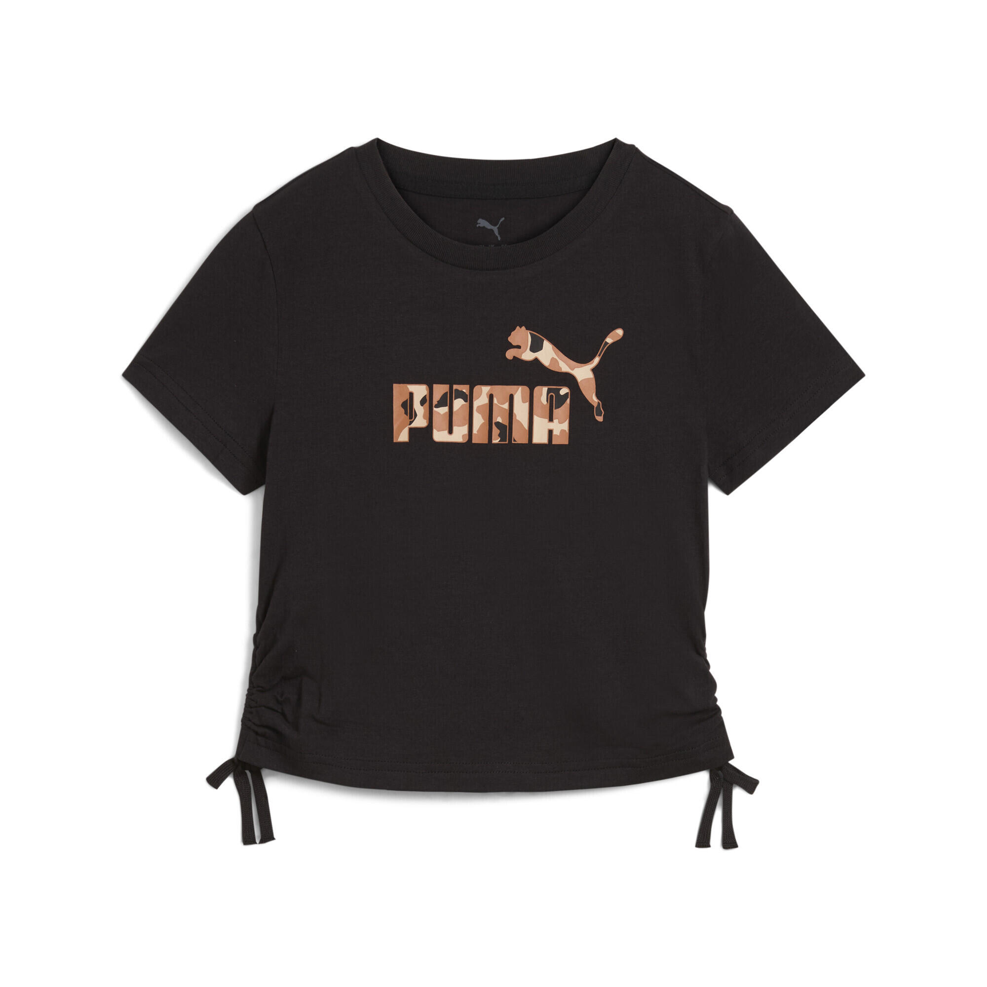 PUMA Dětské tričko s krátkým rukávem Essentials Animal Logo Infill s uzlem Black