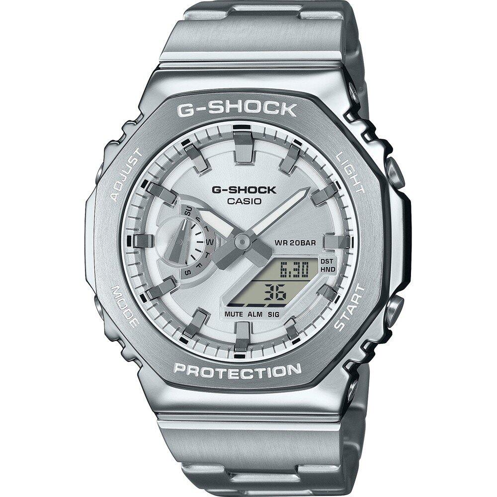 Relógio masculino Casio G-Shock OAK G-STEEL CLASSIC SILVER