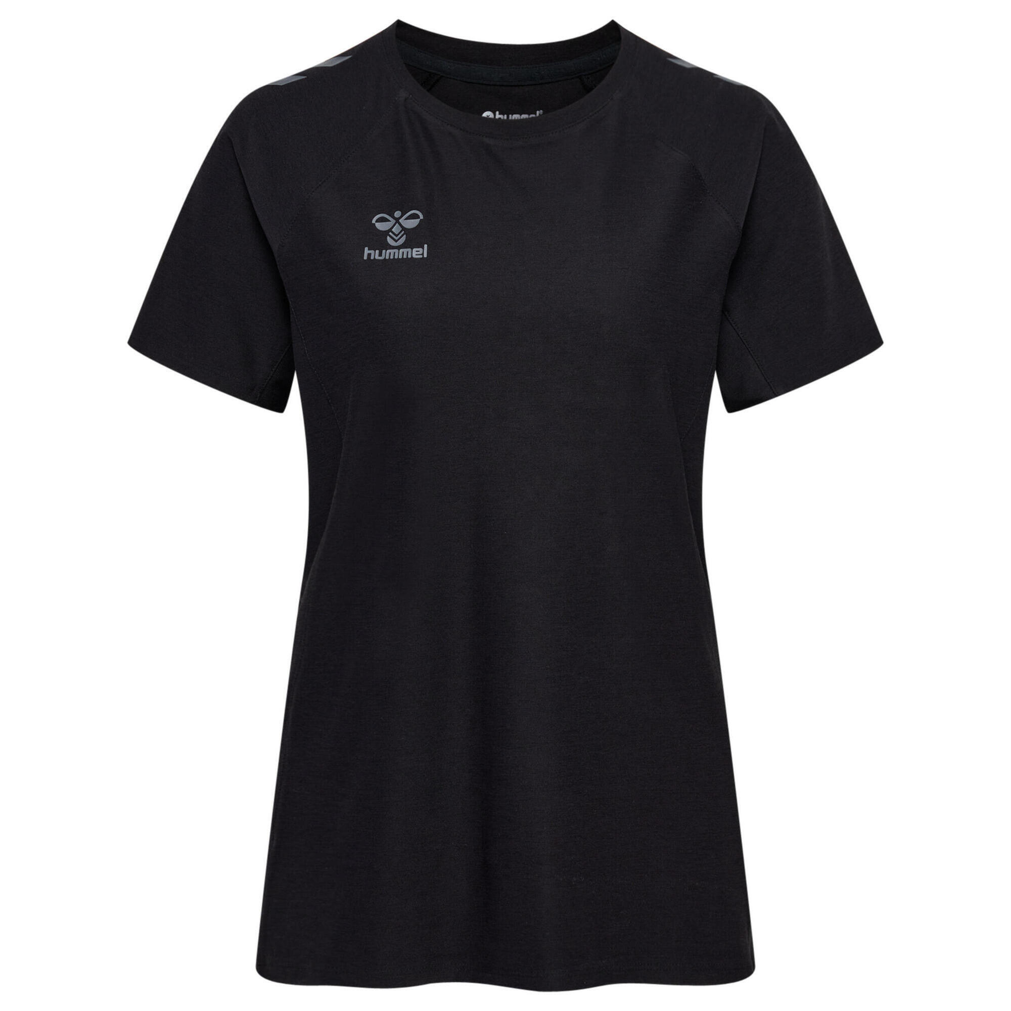 Hummel - Enfiler T-shirt Hmlcima Femme Hummel - T-shirt Manches Courtes - Gris|noir - 42 M/l - Decathlon