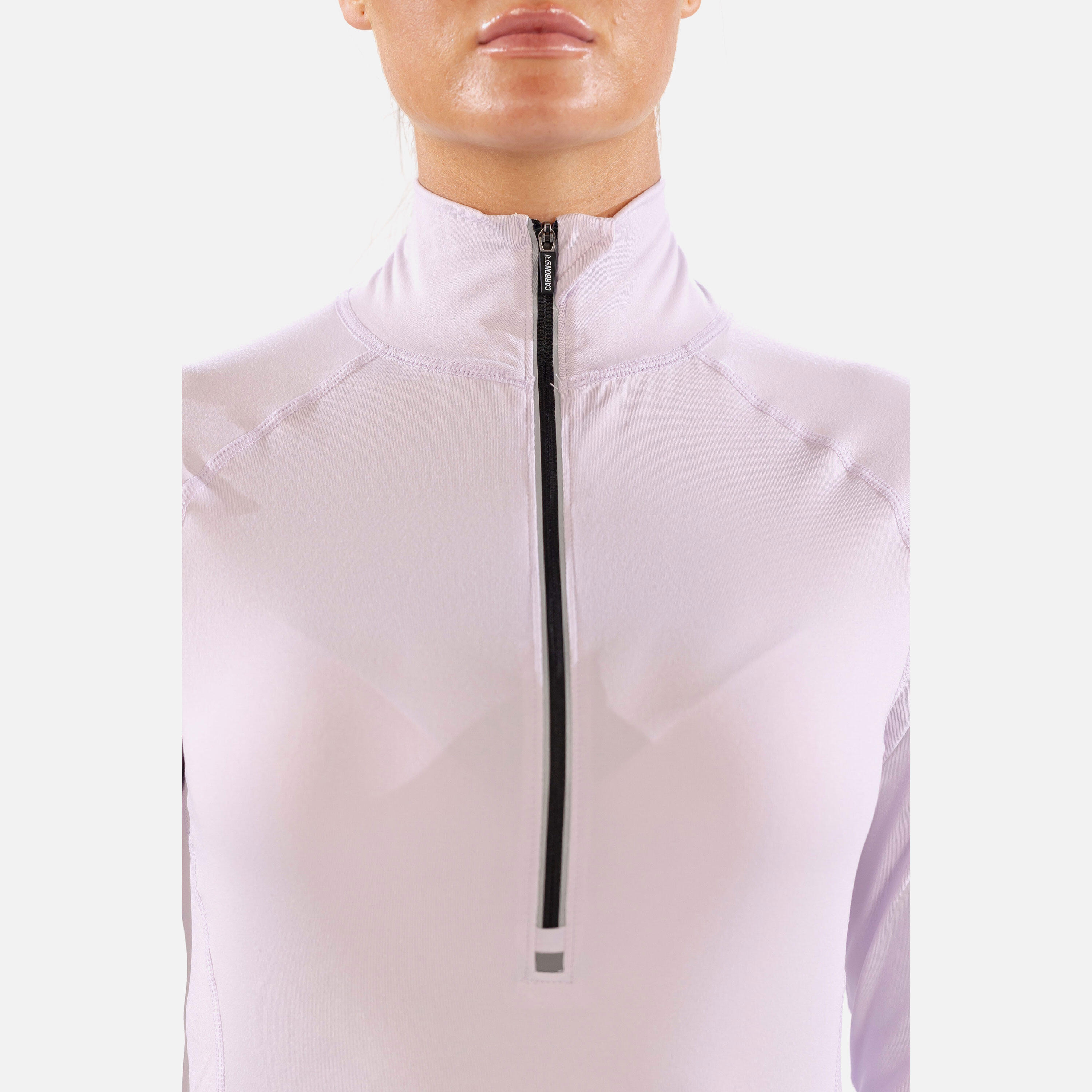 CarbonDri Cozy Womens Zip Neck Ice Lilac 7/7