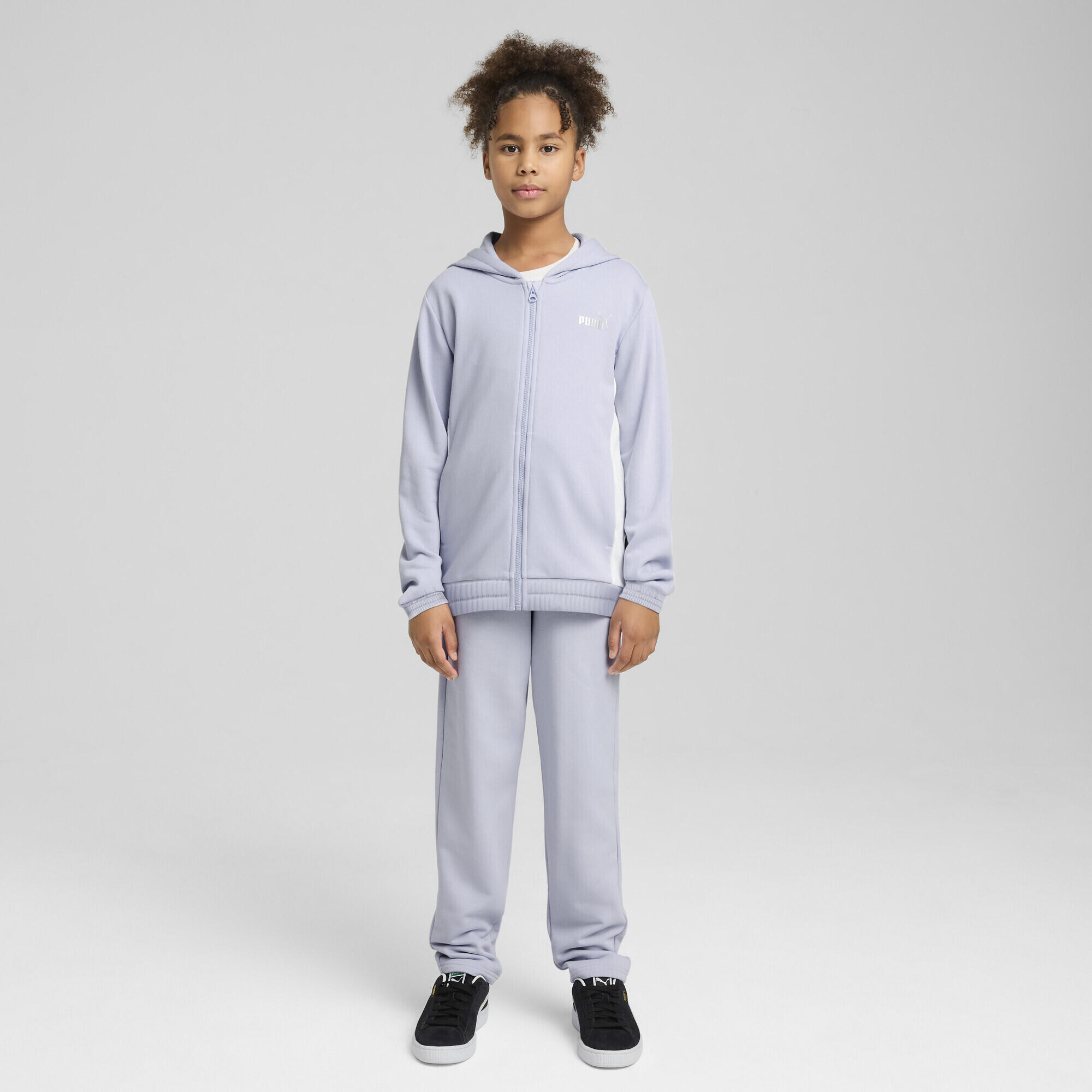 Metallic Jogginganzug mit Kapuze Mädchen PUMA Cool Weather Blue 5/8