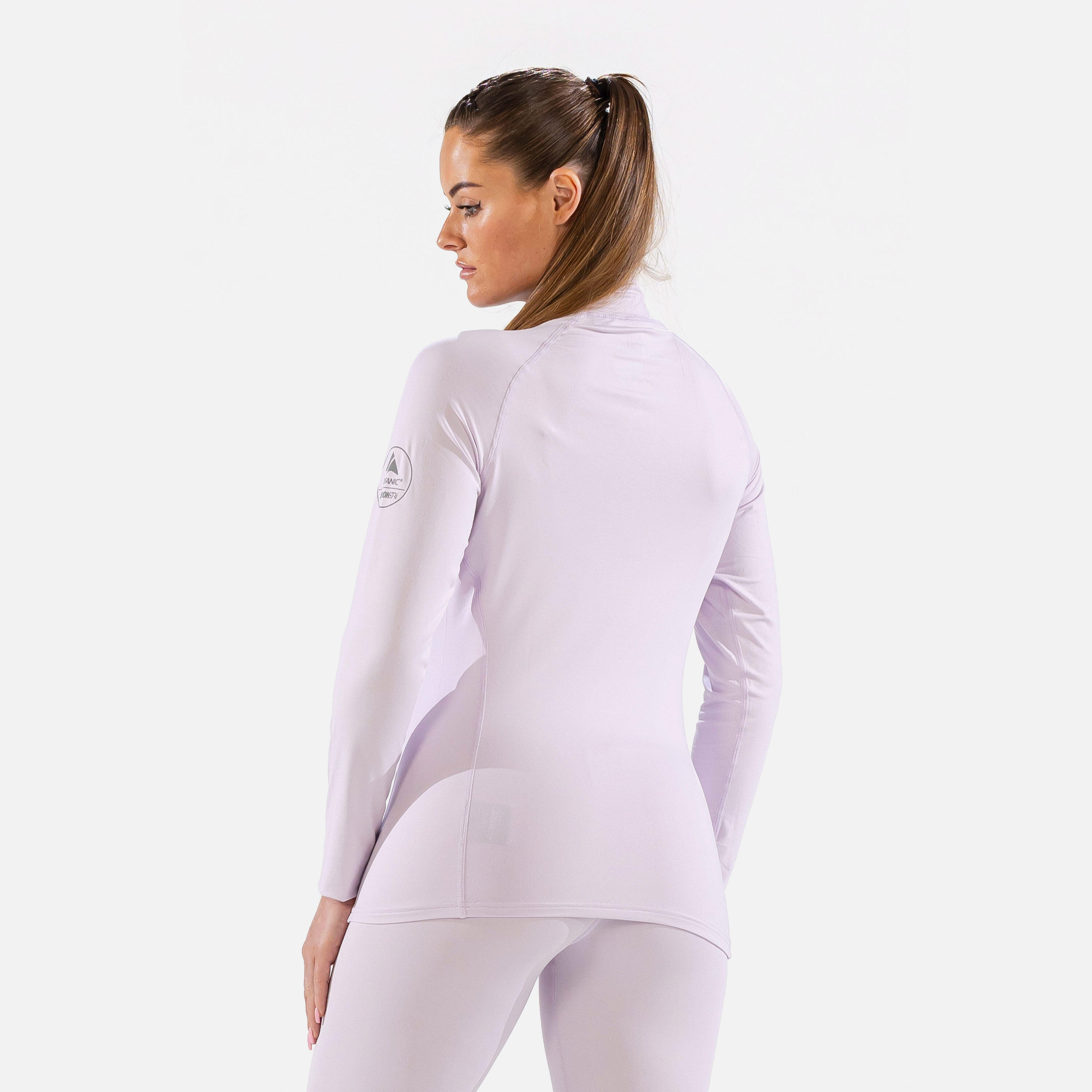 CarbonDri Cozy Womens Zip Neck Ice Lilac 6/7