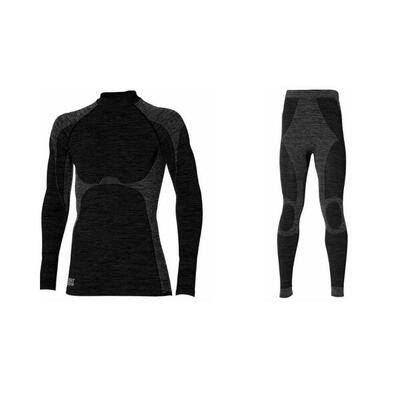 Heatkeeper - thermobroek/shirt premium heren - set - zwart - 2-pack
