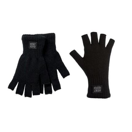 Heatkeeper – Fingerlose Thermohandschuhe Herren – Schwarz – 2 Paar
