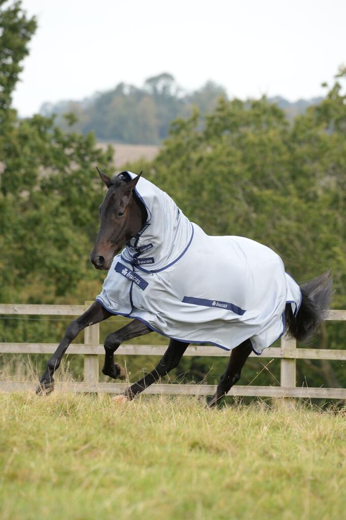 BUCAS Bucas Buzz-Off & Neck Blaue Fliegendecke