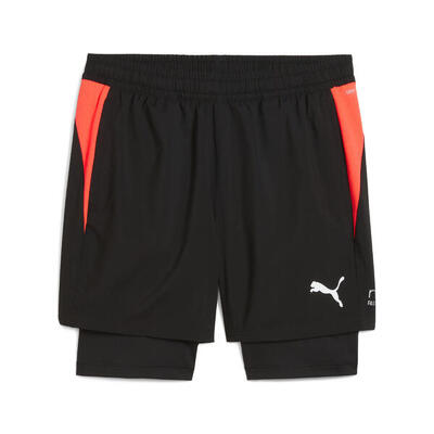 Individual 2-in-1-padelshort voor heren puma black