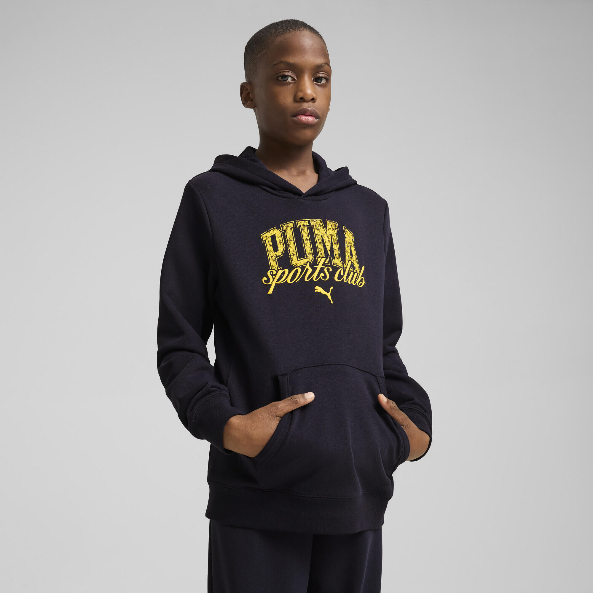 Felpa con cappuccio PUMA Class per ragazzi PUMA New Navy Blue 2/7