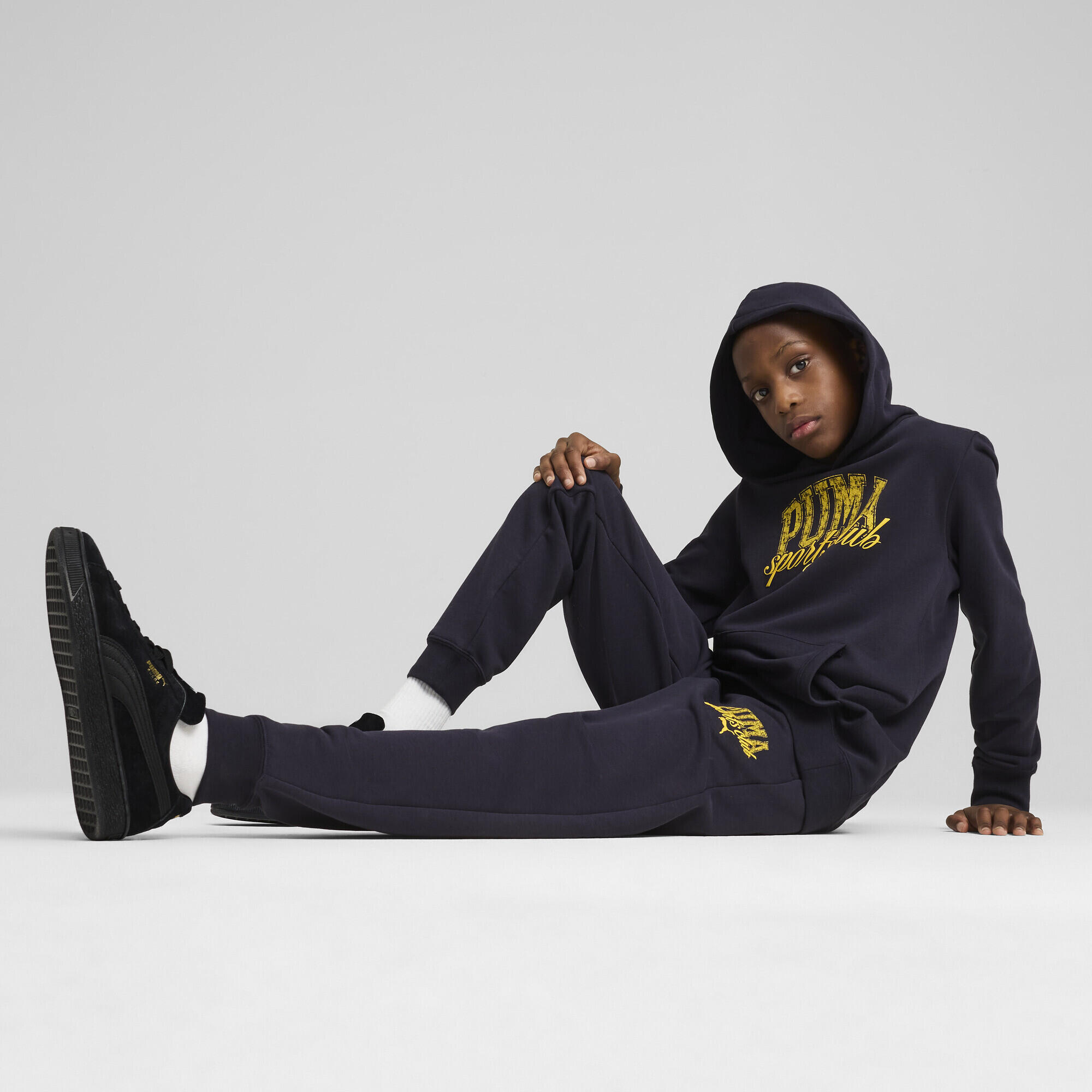 Felpa con cappuccio PUMA Class per ragazzi PUMA New Navy Blue 4/7