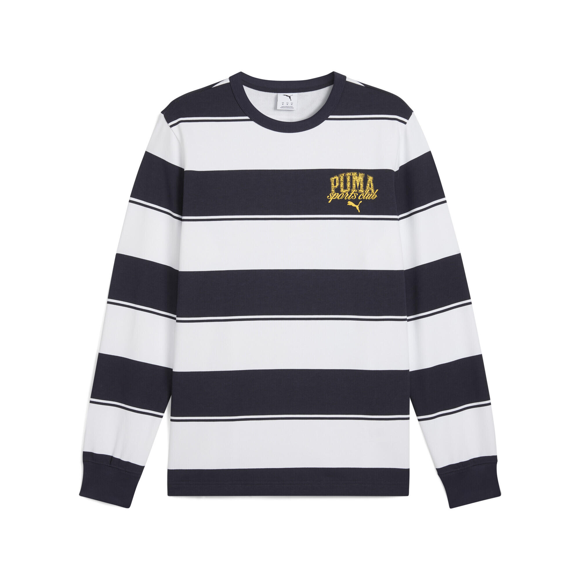 PUMA Class gestreepte crewtop voor heren PUMA New Navy Blue 1/7