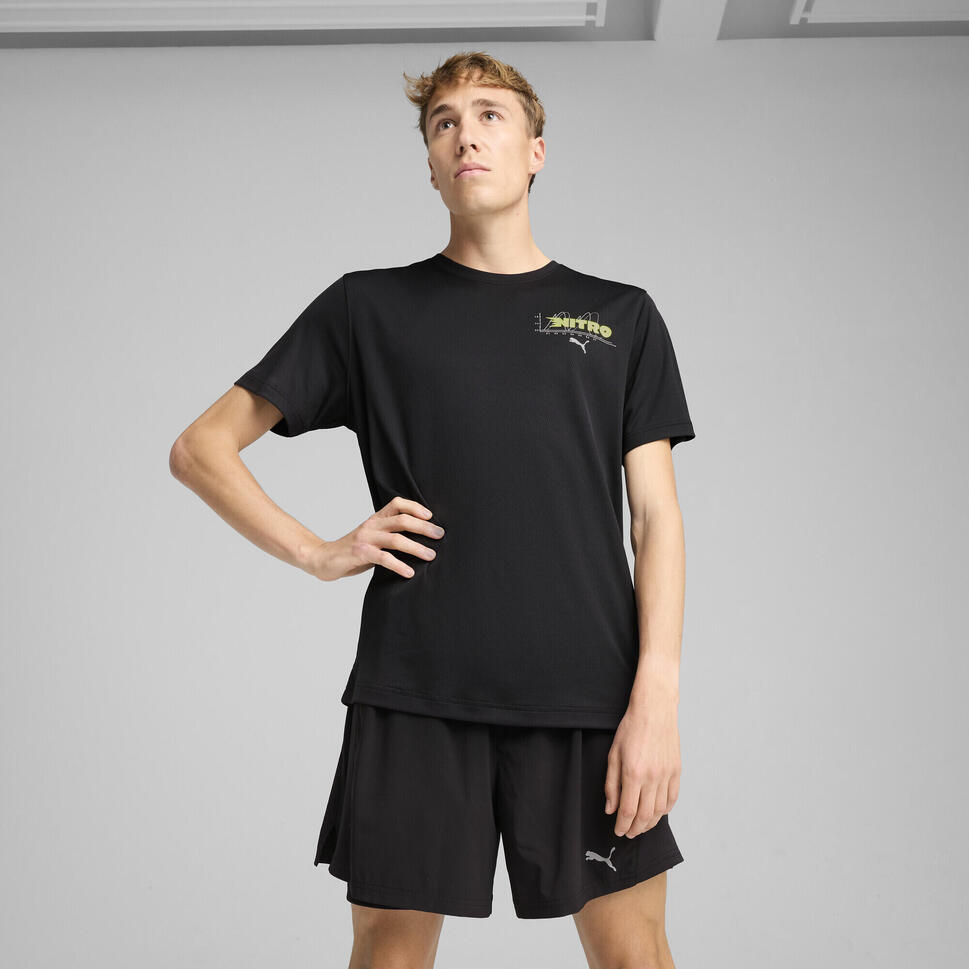 Męska koszulka do biegania z grafiką NITRO™ PUMA Black