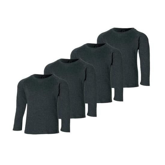 Heatkeeper - Chemise thermique enfants - Anthracite - 4-Pack