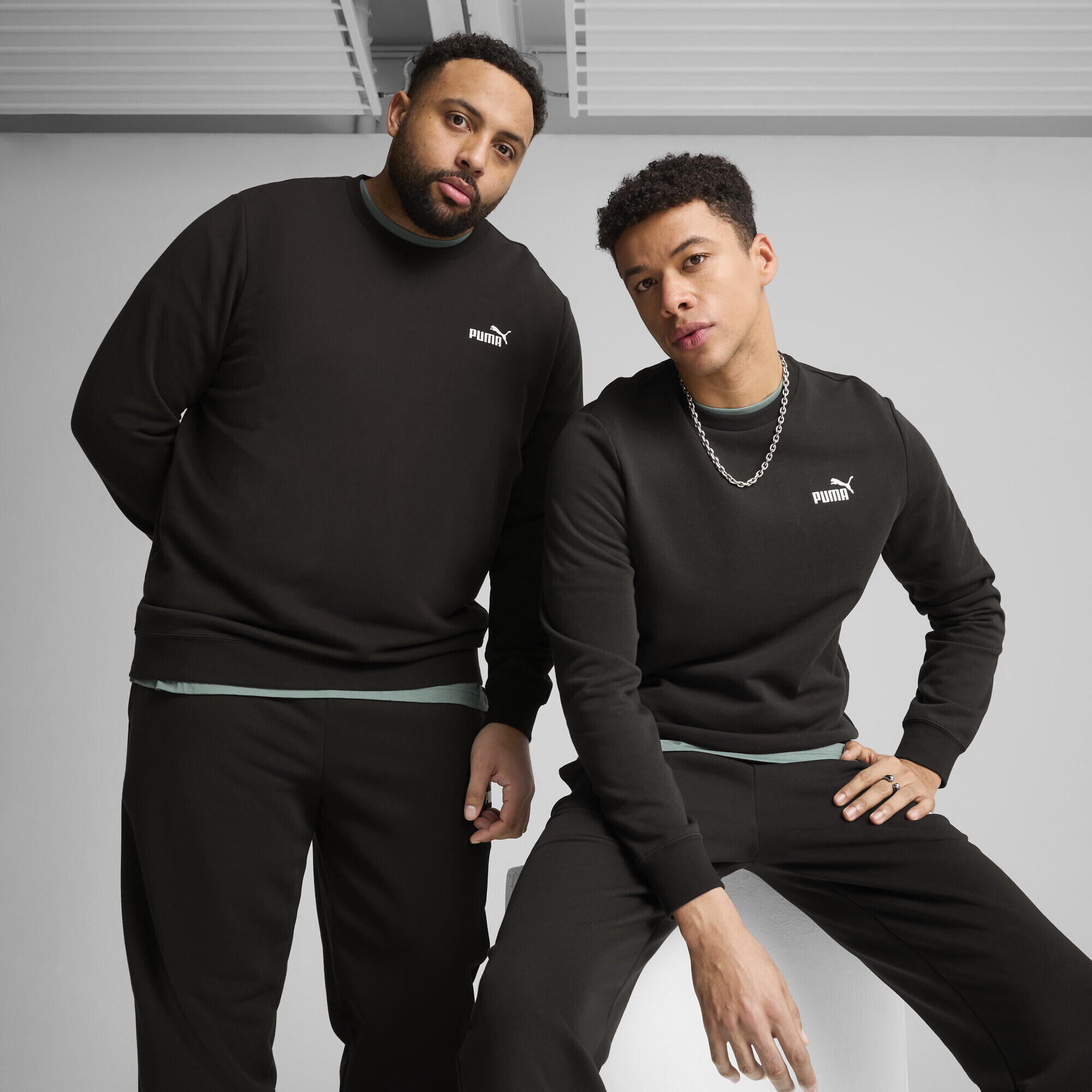 Pull ras du cou à petit logo N° 1 Essentials Homme PUMA Black 2/7